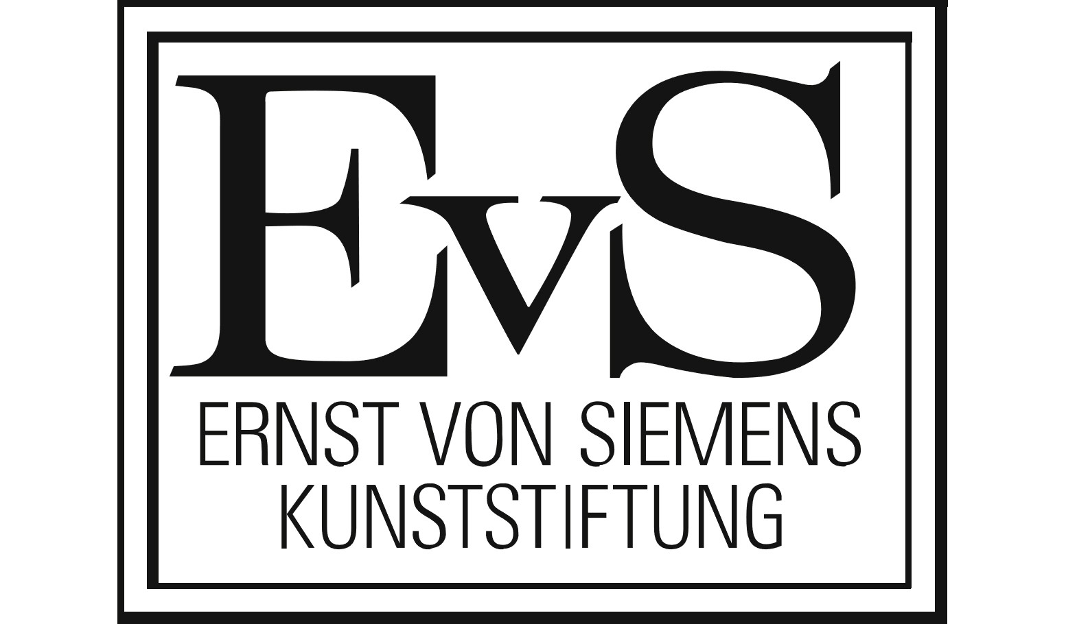 schwarze Schrift auf Weiß: EvS Ernst von Siemens Kunststiftung