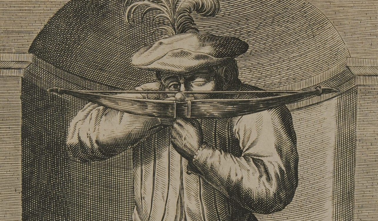 Historischer Druck eines Armbrustschützen